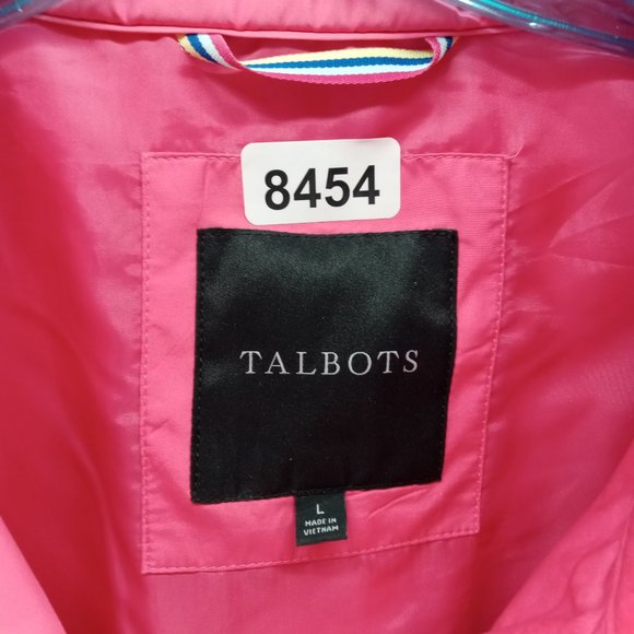 Talbots casual pink full zip pink Vest size large - Picture 2 of 8
